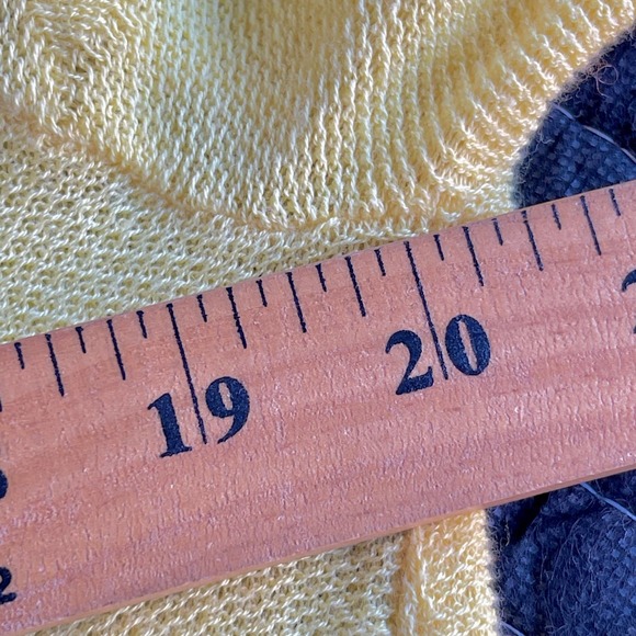 Soft Surroundings Sweater Womens Large Yellow Textured Floral Lightweight - Picture 10 of 10